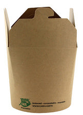 PAPSTAR Snackbox puur, eckig, 230 ml, braun
