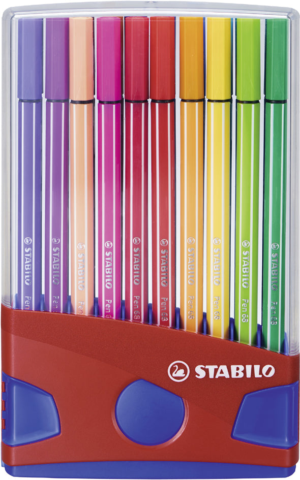 STABILO Pen 68 vezelstiften, 20 ColorParade, grijs/roze