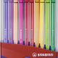 STABILO Pen 68 vezelstiften, 20 ColorParade, grijs/lichtblauw