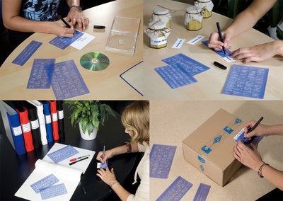 WEDO belettering sjabloon set, belettering hoogtes: 5 mm, 10 mm, 20 mm
