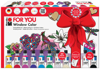 Marabu Venster Kleur plezier & fancy, Set FOR YOU