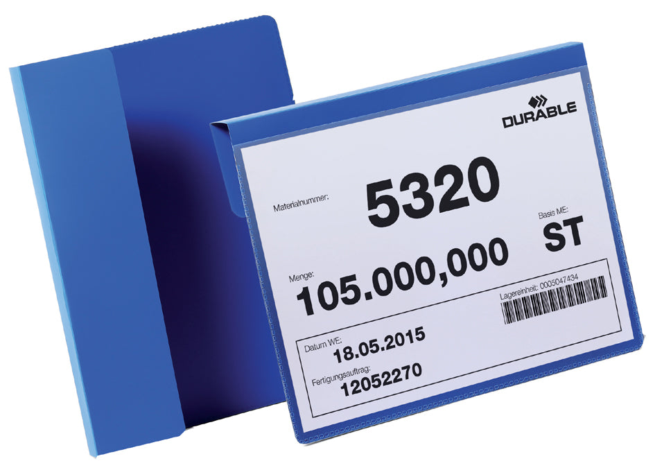 DUURZAAM identificatievakje, met vouw, DIN A4 liggend