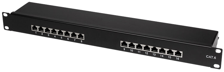LogiLink 19 Patch Panel Cat.6 EconLine, 24 poorten, lichtgrijs