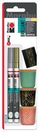 Marabu Paint Marker Brilliant Painter Basic, blisterverpakking van 2