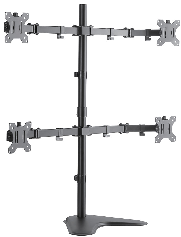 LogiLink TFT/LCD monitorarm met voet, 4-voudig, zwart