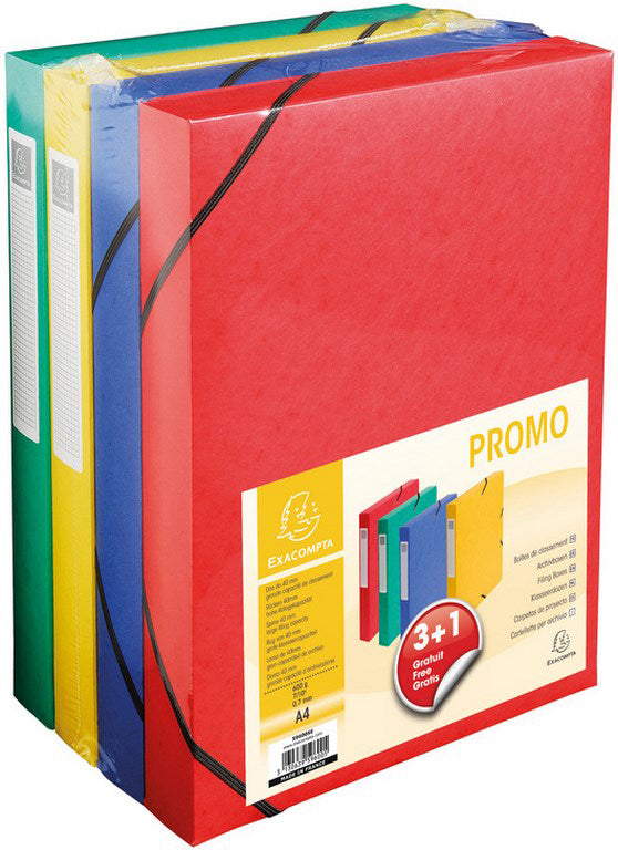 EXACOMPTA opvangbakje, 40 mm, geassorteerde kleuren, Promopack 3 1