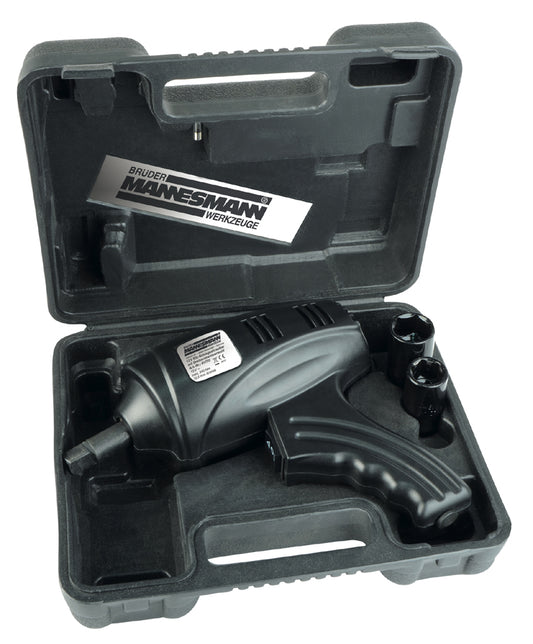 BRÜDER MANNESMANN auto-slagmoersleutel, 12 volt, in koffer