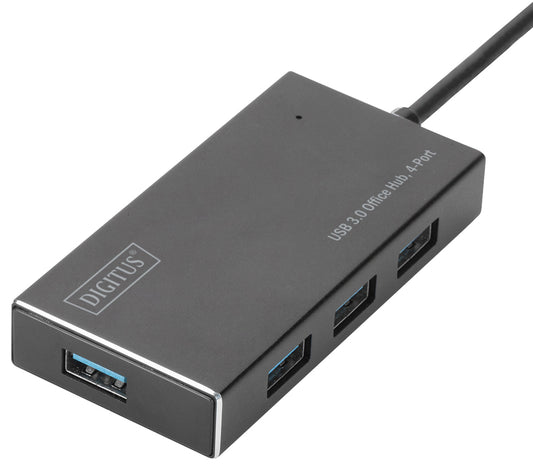 DIGITUS USB 3.0 Hub Super Speed, 4-poorts, met voedingseenheid