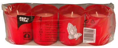 PAPSTAR Graflamp Uurbrander, Diameter: 50 mm, rood