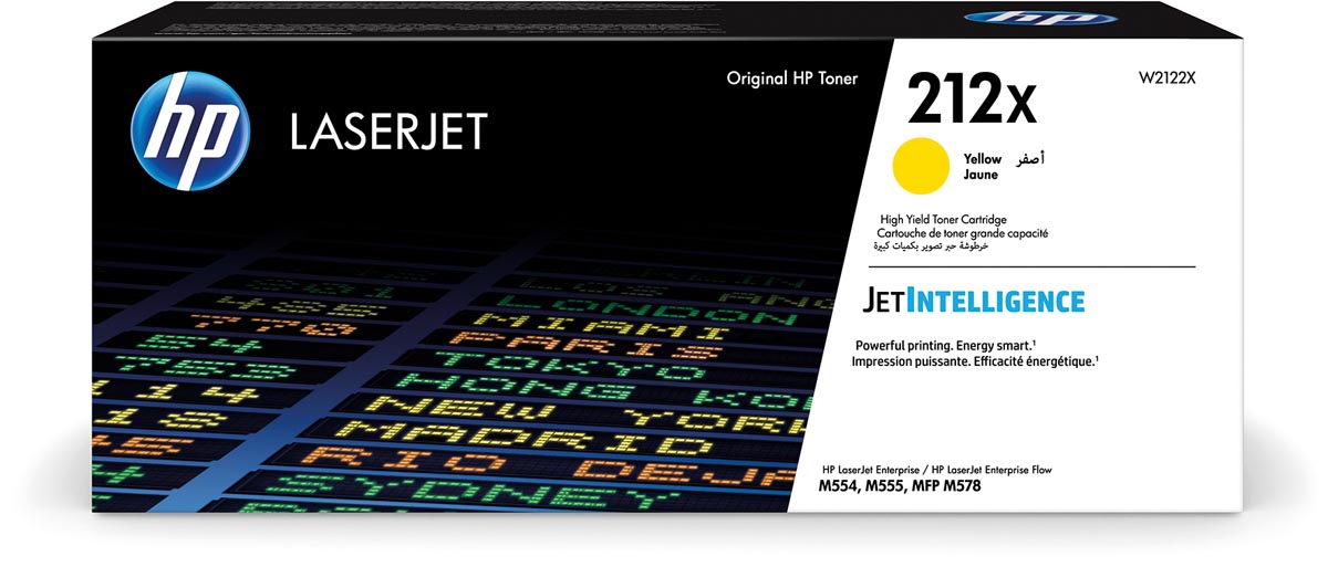 HP toner 212X, 10.000 pagina's, OEM W2122X, geel