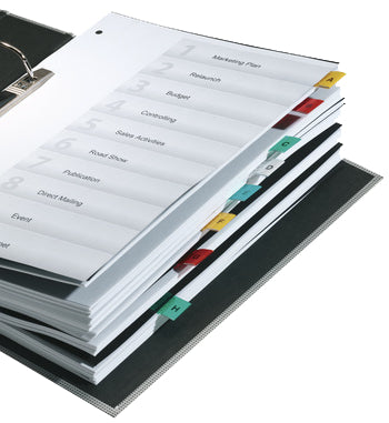 DURABLE TABFIX volledig zichtbare tabbladen, transparant, 2 regels