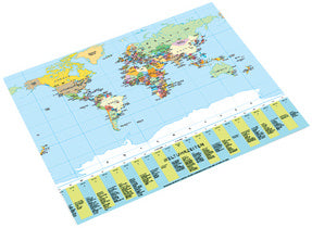 Loper Bureauonderlegger Wereld Politiek, 400 x 530 mm