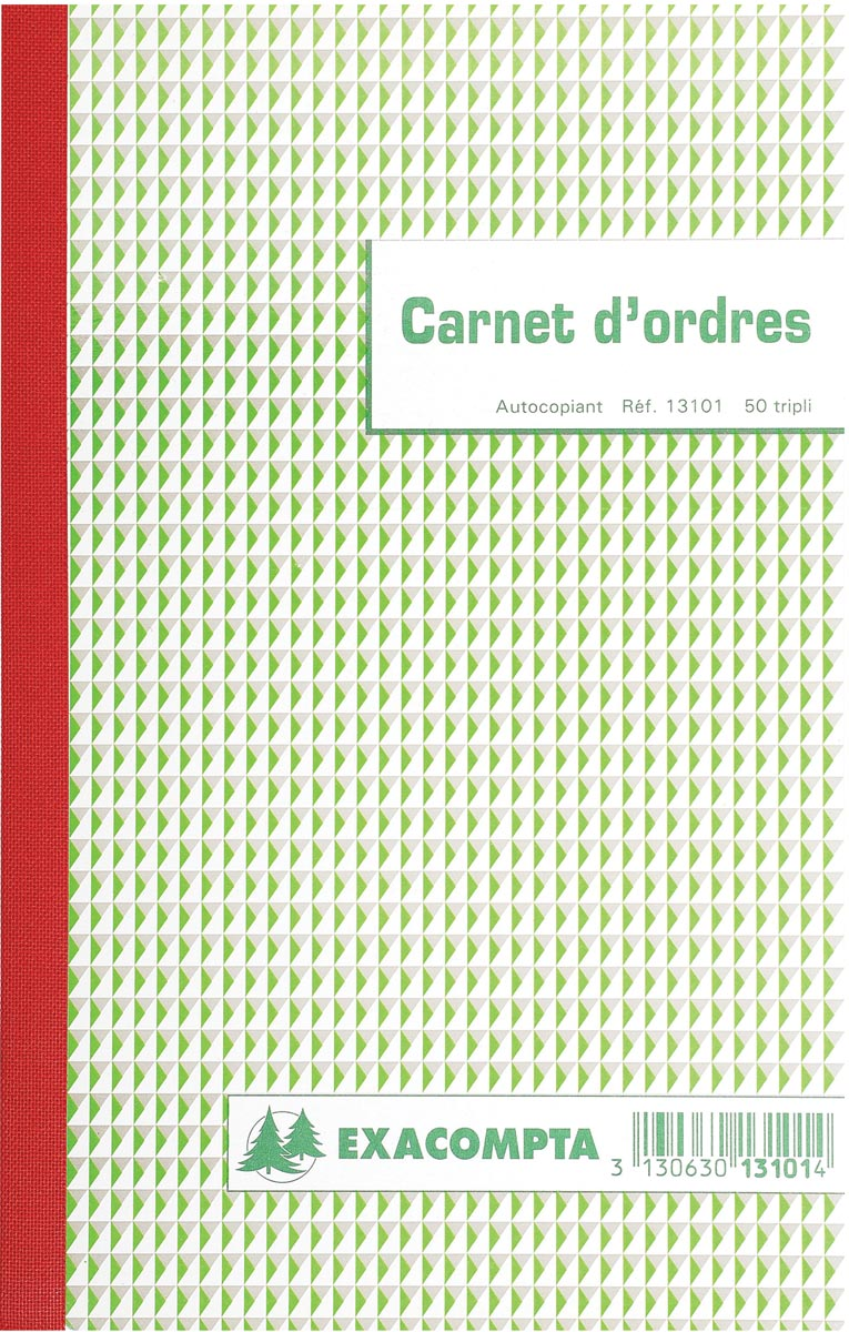 Exacompta bestellingen, ft 21 x 18 cm, tweetalig, tripli (50 x 3 vel)