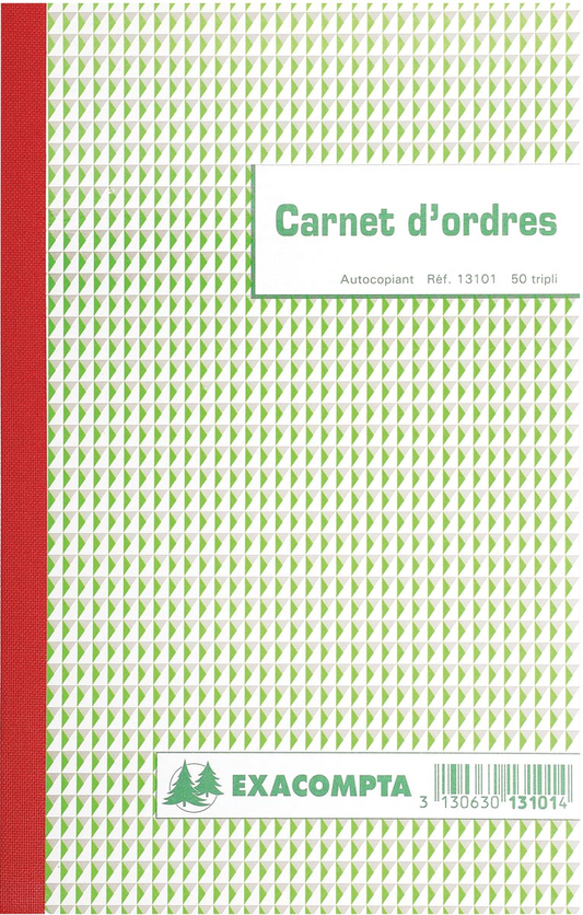 Exacompta bestellingen, ft 21 x 18 cm, tweetalig, tripli (50 x 3 vel)