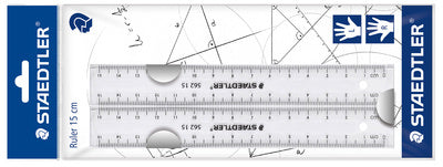 STAEDTLER set platte linialen, 150 mm, gemaakt van kunststof