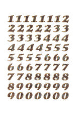 HERMA cijfersticker 0-9, prismatische folie goud glinsterend