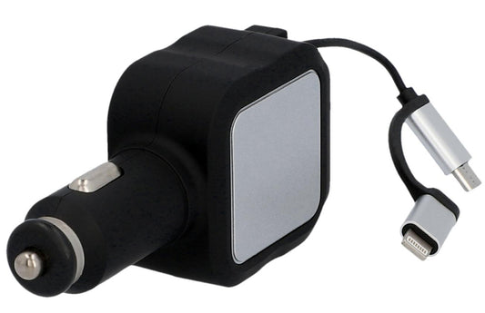 cartrend USB auto multi-laadstekker, 2-weg, zwart
