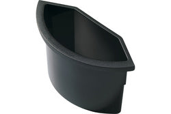 helit Papierkorb de brandweerman, 12 Liter, PP, schwarz