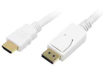 LogiLink DisplayPort - HDMI-verbindingskabel, 2,0 m, wit