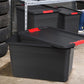 keeeper opbergbox eckhart, 52 liter, grafiet/rood