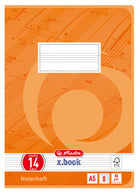 herlitz muziekboek x.book, DIN A5, regel 14, 8 bladen
