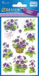 AVERY Doel Vorm ZDesign Sticker Viooltjes