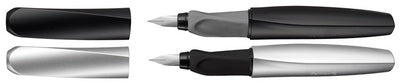 Pelikan Twist vulpen, zwart/grijs