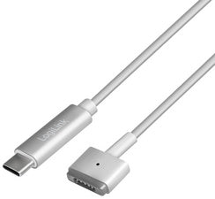 LogiLink USB-C - Apple MagSafe 2 oplaadkabel, zilver