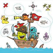 PAPSTAR Pirate Crew motief servetten, 330 x 330 mm