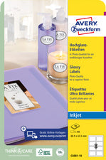 AVERY Zweckform Inkjet/Glanzende Etiketten, 63,5 x 46,6 mm