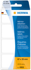 HERMA adresetiketten, 88 x 35 mm, kettingpapier, wit