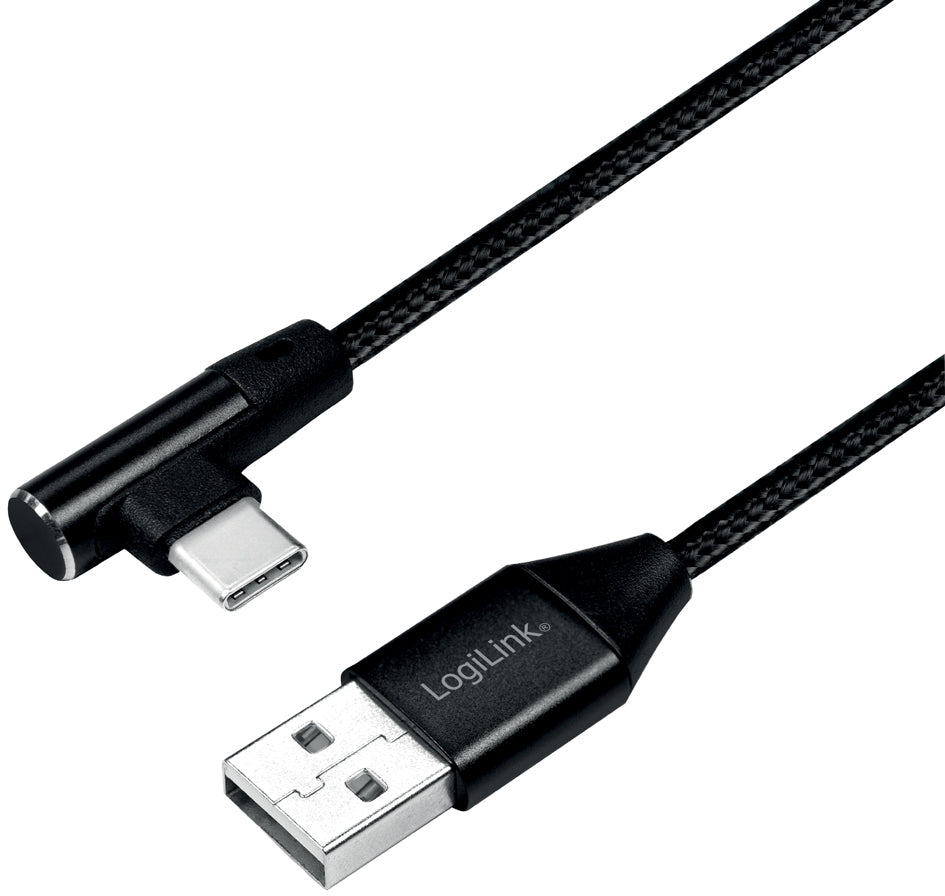 LogiLink USB 2.0-kabel, USB-A - USB-C-stekker, 1,0 m, rood