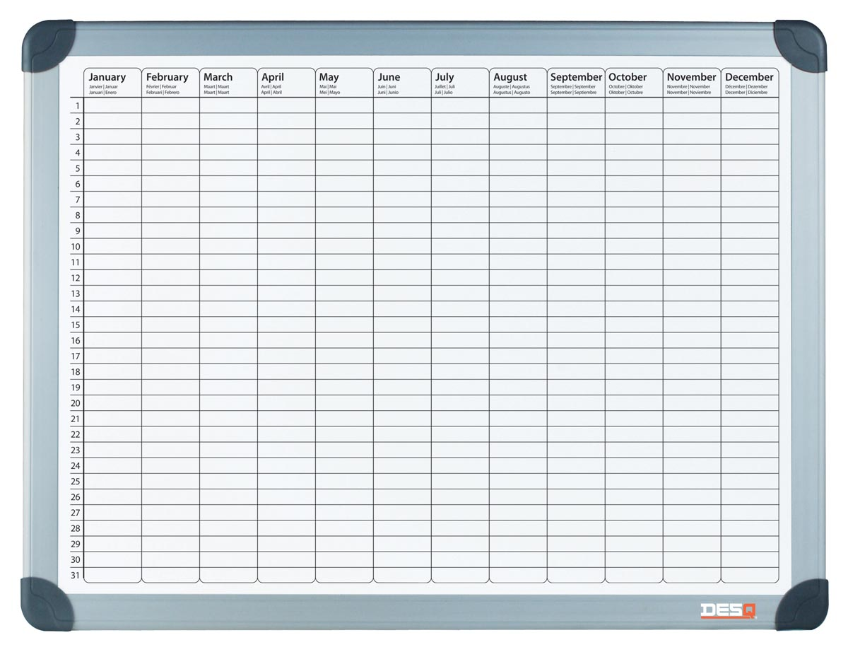 Desq magnetische jaarplanner