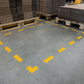 DUURZAME parkeerplaatsmarkering, T-vorm, zelfklevend, geel