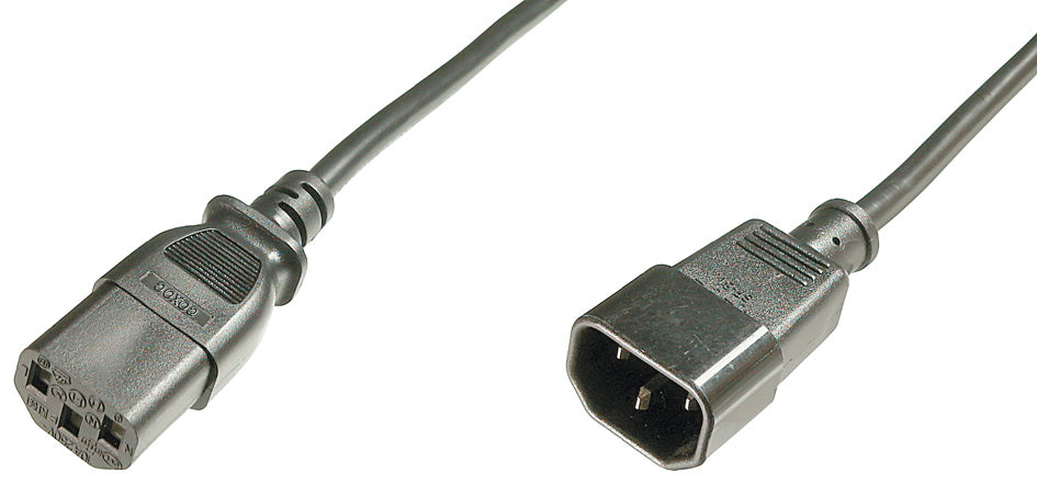 DIGITUS IEC-verlengkabel, 1,2 m, zwart