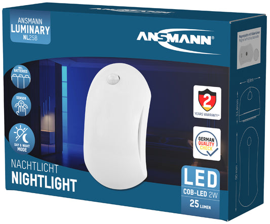 ANSMANN LED-oriëntatieverlichting NL25B, op batterijen, wit