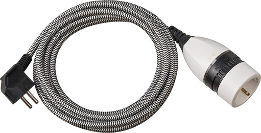brennenstuhl verlengkabel, zwart/wit, 3,0 m