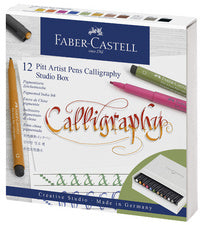 FABER-CASTELL inktpen PITT artist pen, 12 st. atelierdoos