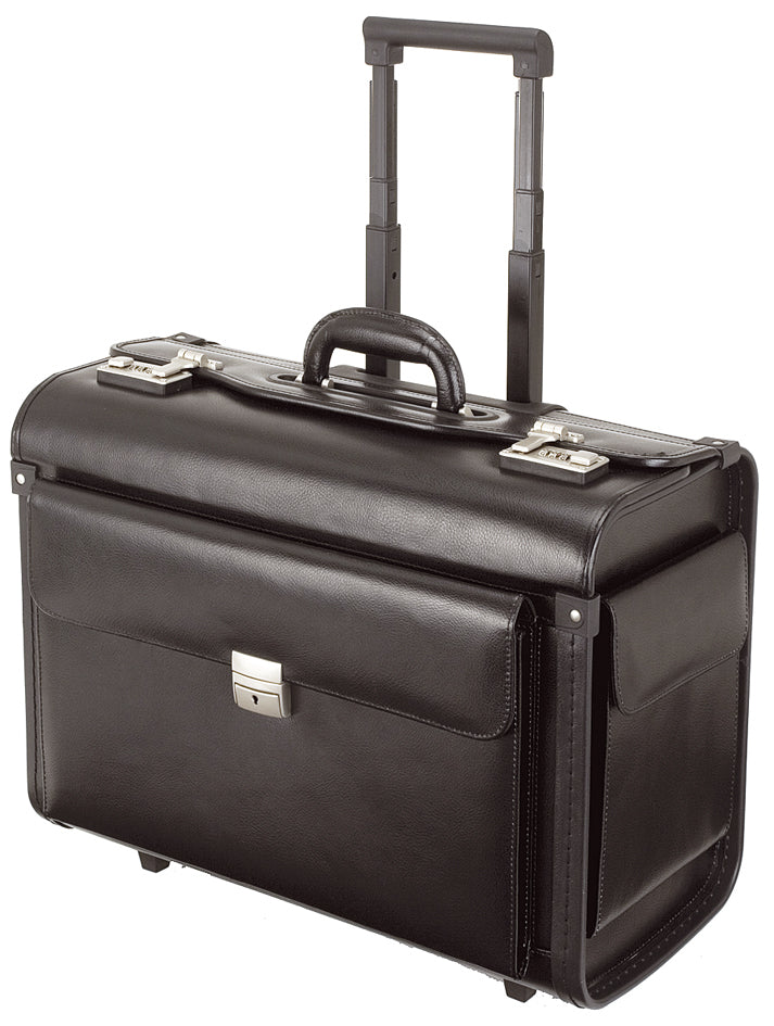 Alassio Pilot Case SILVANA, imitatieleer, zwart
