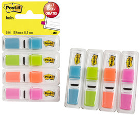 Post-it Sticky Marker Index, 11,9 x 43,2 mm, dispenser van 4