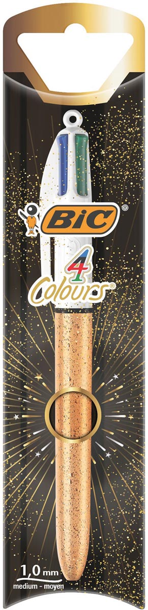 Bic 4 Colours Frozen, balpen, 0,32 mm, 4 klassieke inktkleuren, op blister