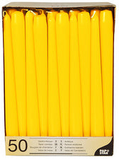PAPSTAR kandelaarkaarsen, 22 mm, zwart, pak van 50