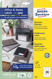 AVERY Zweckform Universele Etiketten Kantoor&Home, 210 x 297mm