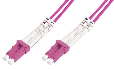 DIGITUS LWL Patchkabel, LC-Duplex - LC-Duplex, OM4, 1,0 m