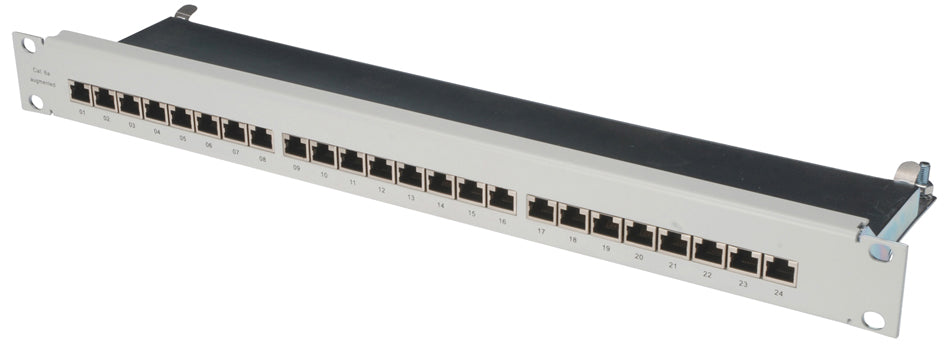 DIGITUS 19 Patch Panel Cat.6, Klasse E, 16 x RJ45, 1 RU