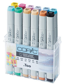 COPIC Profi Marker, set van 12 pastelkleuren