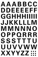 HERMA lettersticker A-Z, folie zwart, 20 x 20 mm