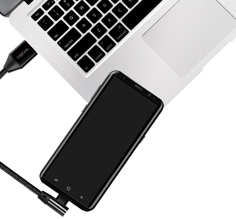 LogiLink USB 2.0-kabel, USB-A - USB-C-stekker, 1,0 m, rood