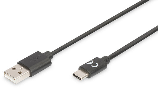 DIGITUS USB 2.0 aansluitkabel, USB-C - USB-A, 1,0 m