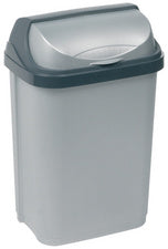 keeeper afvalbak rasmus, 10 liter, zilver